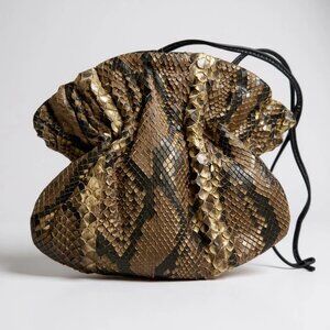 NINA SALVADORE PYTHON SKIN CROSSBODY BAG